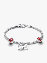 Engravable Double Heart Charm Bracelet Set 3 Quantity