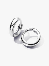 Round Huggie Hoop Earrings Sterling silver