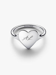 Engravable Heart Ring Sterling silver