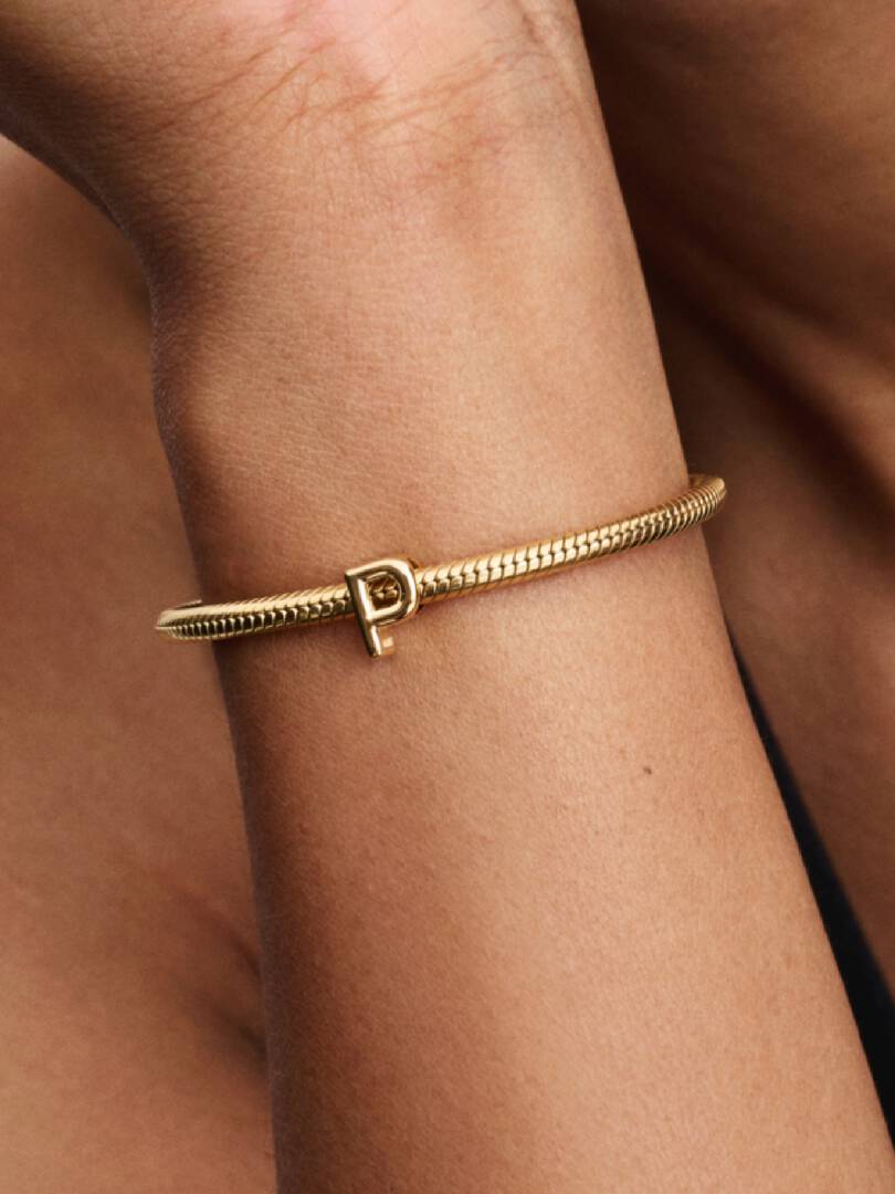 Letter P Alphabet Charm 14k gold plating