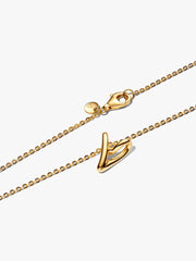 Organically Shaped Heart Small Pendant Necklace 14k gold plating