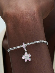 Cherry Blossom Dangle Charm Sterling silver