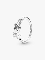 Mom Pavé Heart Ring Sterling silver