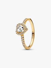 Elevated Heart Ring 14k gold plating
