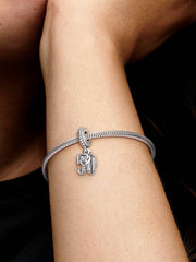 50th Celebration Dangle Charm Sterling silver