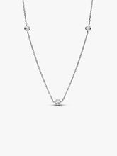 FINAL SALE - Pandora Era Bezel Sterling Silver Lab-grown Diamond Station Necklace 0.30 ct TW, Sterling silver