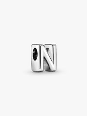 Letter N Alphabet Charm Sterling silver