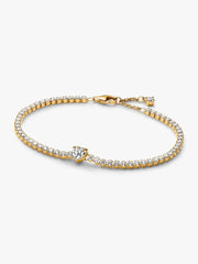 Sparkling Heart Tennis Bracelet 14k gold plating