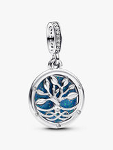 Glow-in-the-dark Infinity Tree Double Dangle Charm Sterling silver