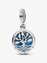 Glow-in-the-dark Infinity Tree Double Dangle Charm Sterling silver