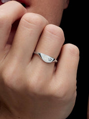 Pandora ME Halved Enamel Signet Ring Sterling silver