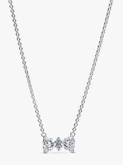 Sparkling Bow Necklace Sterling silver