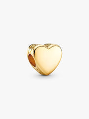 Engravable Heart Charm 14k gold plating