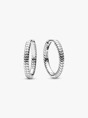 Pandora Moments Small Charm Hoop Earrings Sterling silver