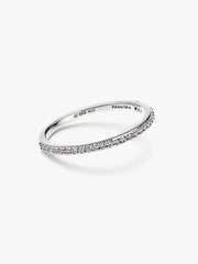 Pandora Era Lab-Grown Diamond Half Eternity Pavé Band Ring 0.11 ct TW, 14k white gold