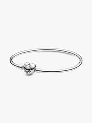 Pandora Moments Heart Clasp Bangle Sterling silver