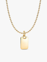 Engravable Rectangular Dog Tag Necklace 2 Quantity