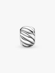 Polished Feathered Clip Charm Sterling silver