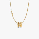 Letter H Charm Necklace 2 Quantity
