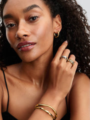 Twisted Hoop Earrings 14k gold plating