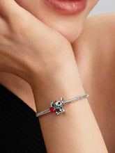 Disney Stitch Rose Murano Glass Charm Sterling silver