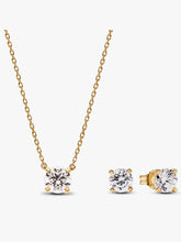 Pandora Era Lab-grown Diamond Pendant Necklace and Earring Set 2.00 carat tw 14k Gold 2 Quantity