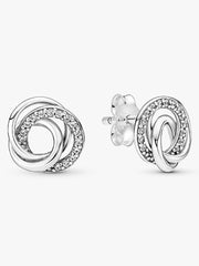 Family Always Encircled Stud Earrings Sterling silver