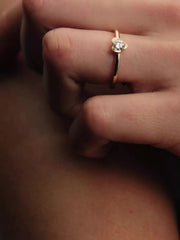 Pandora Talisman 14k Gold Lab-grown Diamond Heart Ring 0.25 ct TW, 14k gold