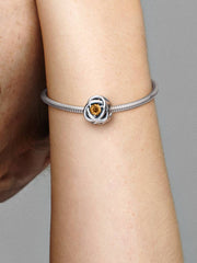 November Honey Eternity Circle Charm Sterling silver
