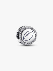 Engravable Football Charm Sterling silver