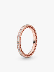 Rose Gold Tear-shaped Tiara Ring Set 2 Quantity