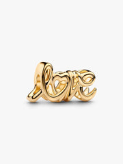 Handwritten Love Charm 14k gold plating