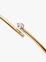 FINAL SALE - Pandora Nova 14k Gold Lab-grown Diamond Open Bangle 0.25 ct TW, 14k gold
