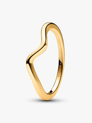 Polished Wave Ring 14k gold plating