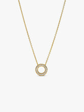 Pandora Logo Pavé Circle Collier Necklace 14k gold plating