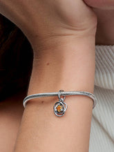 FINAL SALE - Honey Eternity Circle Dangle Charm Sterling silver