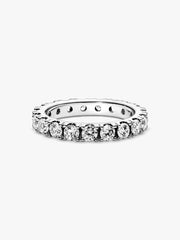 Sparkling Row Eternity Ring Sterling silver
