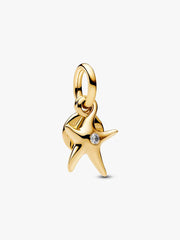 Starfish Double Dangle Charm 14k gold plating