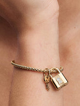 Padlock & Key Dangle Charm 14k gold plating
