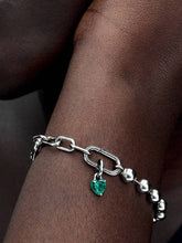 Pandora ME Green Chakra Heart Mini Dangle Charm Sterling silver