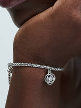 FINAL SALE - Clear Eternity Circle Dangle Charm Sterling silver