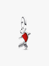 FINAL SALE - Red Murano Glass Koi Fish Mini Dangle Charm Sterling silver