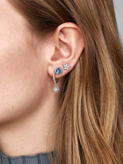FINAL SALE - Sparkling Snowflake Stud Earrings Sterling silver