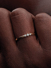 Pandora Era 14k Gold Lab-grown Diamond Triple Stone Ring 0.09 ct TW, 14k gold
