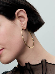 FINAL SALE - Open 65 mm Hoops 14k gold plating