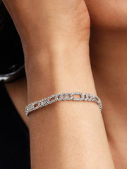 Oval Cuban Chain Bracelet Sterling silver