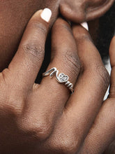 Mom Pavé Heart Ring Sterling silver