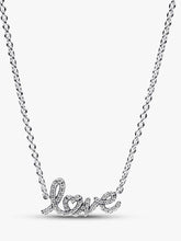Sparkling Handwritten Love Collier Necklace Sterling silver