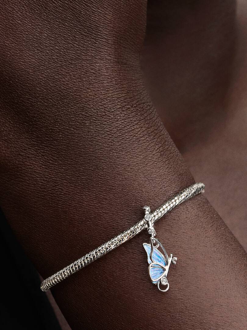 Winged Dangle Charm Sterling silver