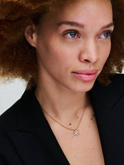 Sparkling Herbarium Cluster Pendant Necklace 14k gold plating